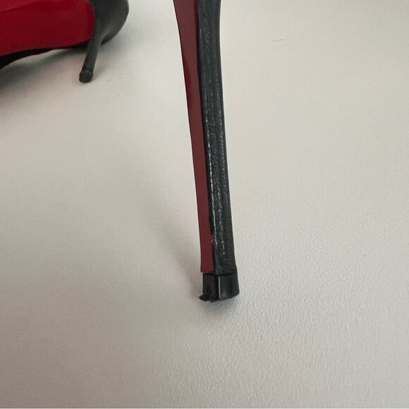 Christian Loboutin Trotter Banded Ankle-Wrap Pump  Black EU 38.5 EUC - Picture 7 of 11